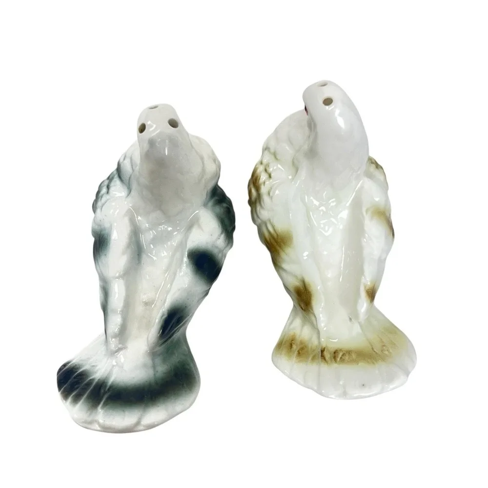 Vintage Ceramic Doves Birds Salt & Pepper Shaker Set Novelty‎ Animal